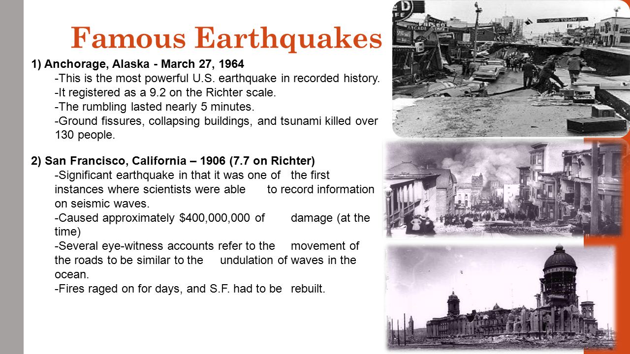 An earthquake the most distractive disaster i have ever witnessed